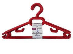 ZP113   Zambak Plastik Dönerbaşlı Elbise Askısı 6lı