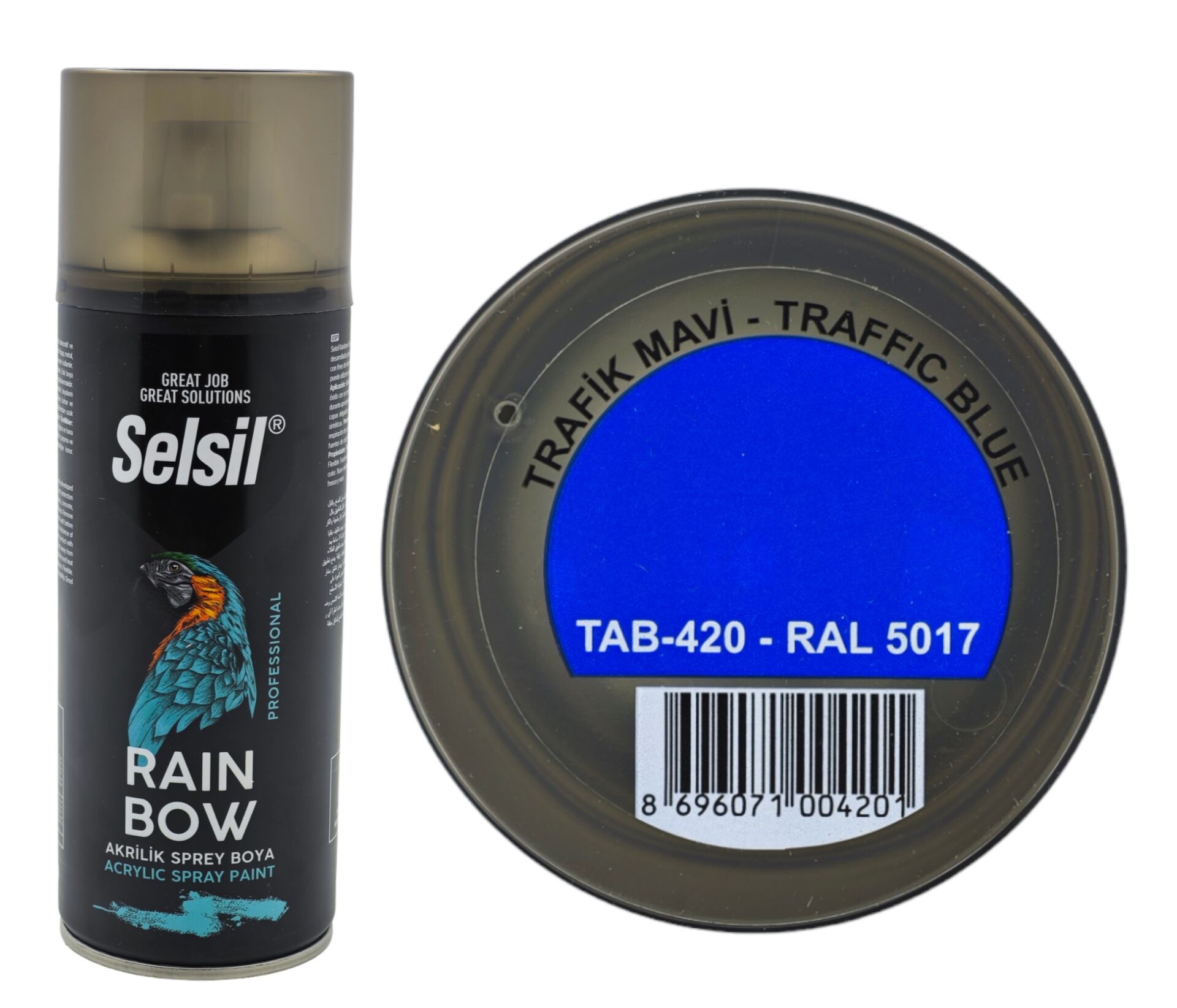 TAB-420   Selsil Raınbow Akrilik Sprey Boya 400ml - Trafik Mavi