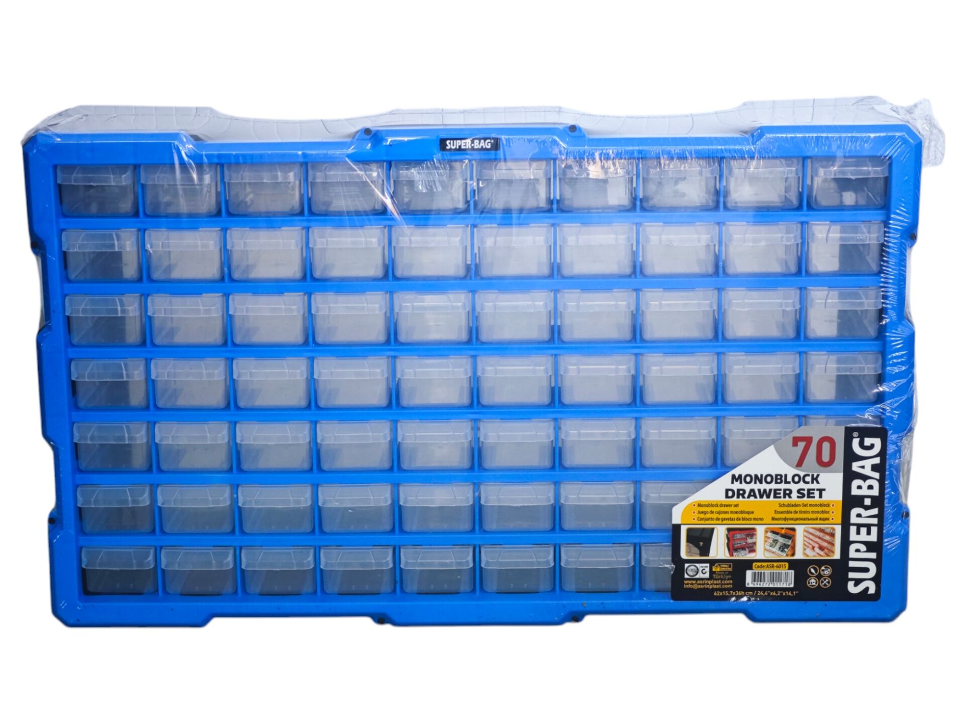 ASR-6015   Super-Bag 70li Yatay Organizer Monoblock Çekmece Seti