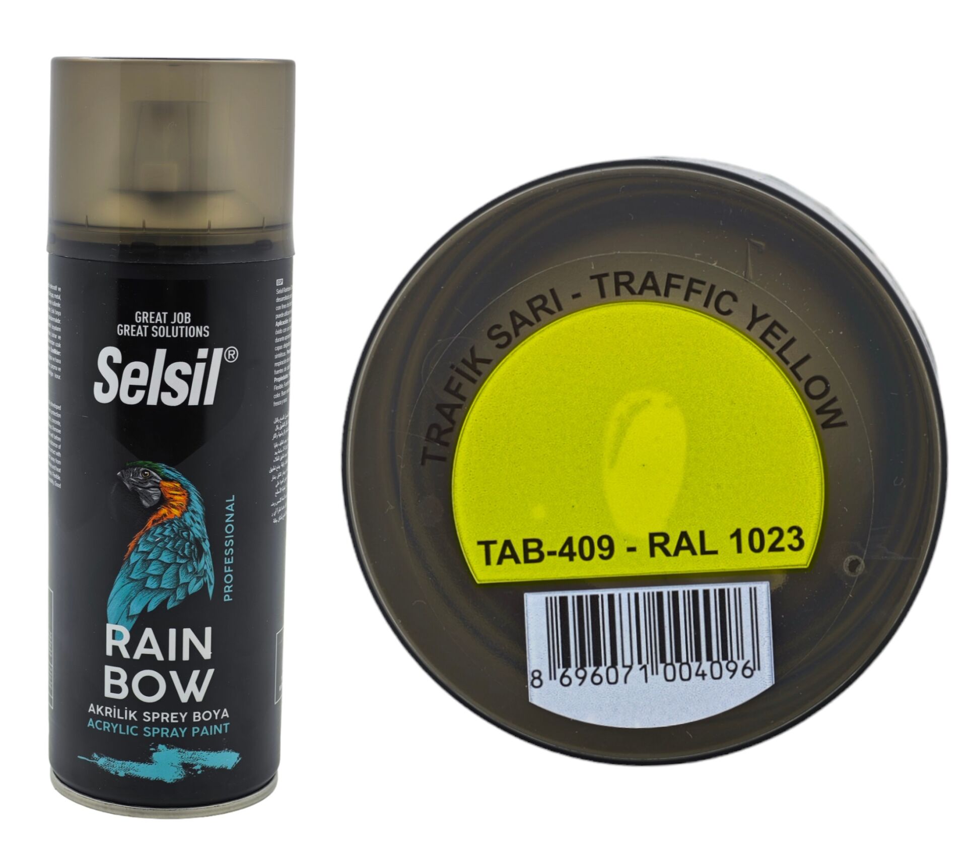 TAB-409   Selsil Raınbow Akrilik Sprey Boya 400ml - Trafik Sarı
