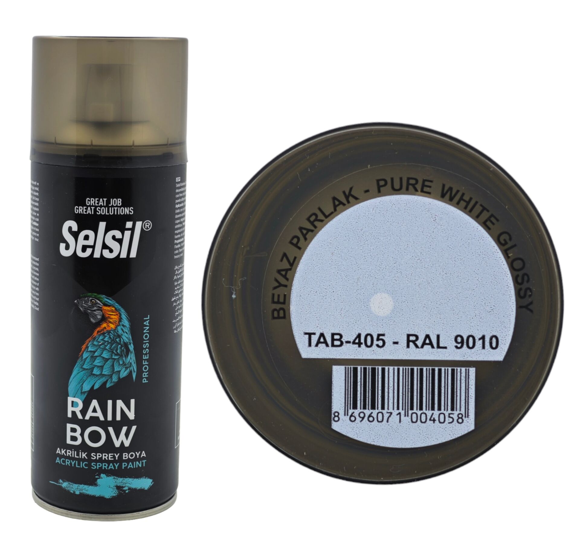 TAB-405   Selsil Raınbow Akrilik Sprey Boya 400ml - Beyaz