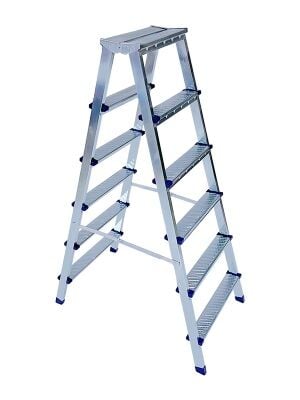 1206   Saraylı Metal Çift Çıkışlı Merdiven 6+6