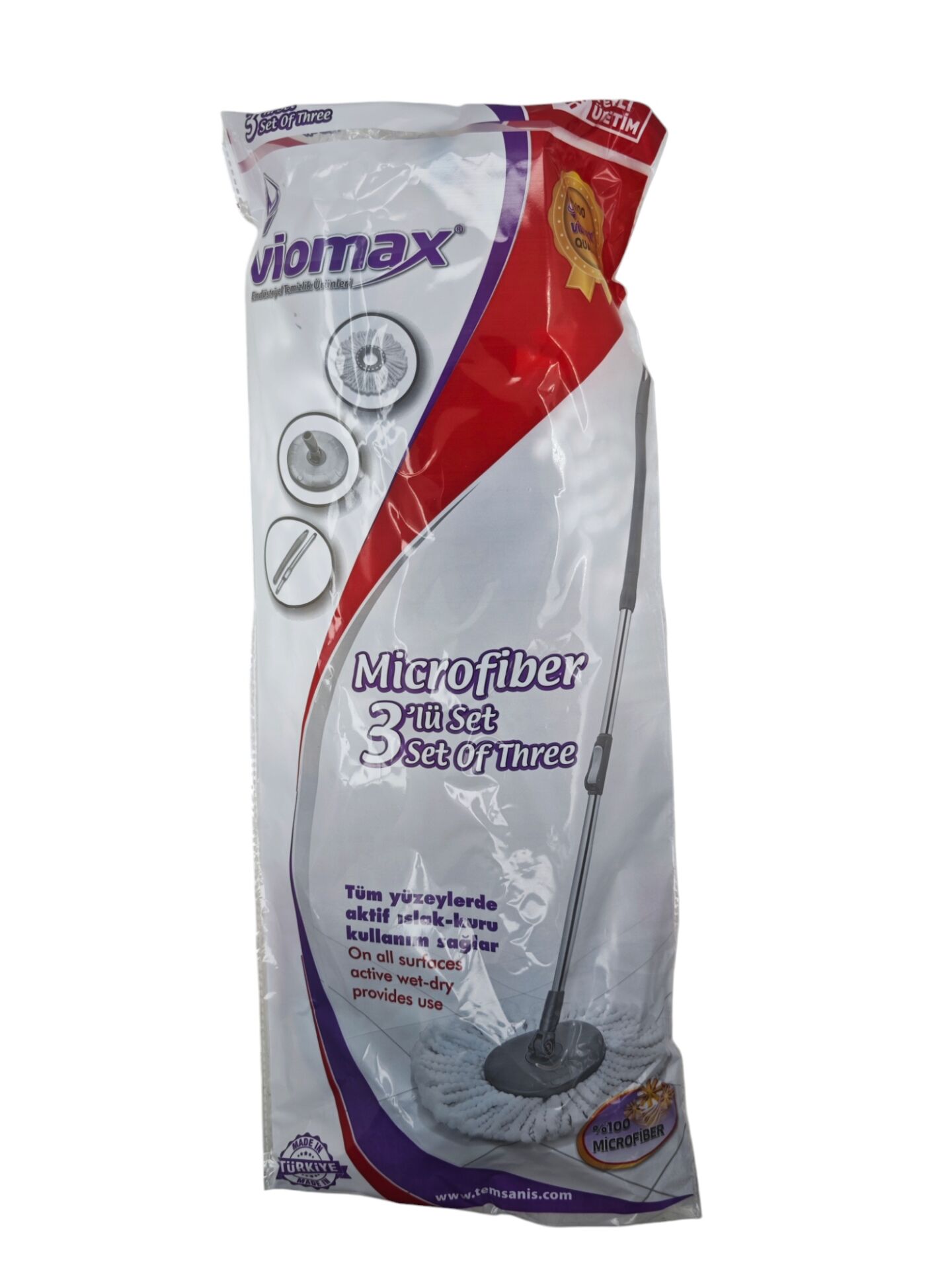 TM-778   Viomax 360° 3lü Mikrofiber Mop Seti