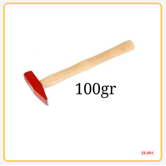 25.001   Saplı Çekiç 100Gr