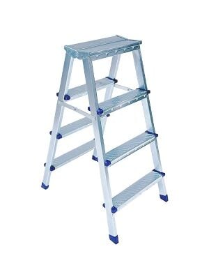 1204   Saraylı Metal Çift Çıkışlı Merdiven 4+4