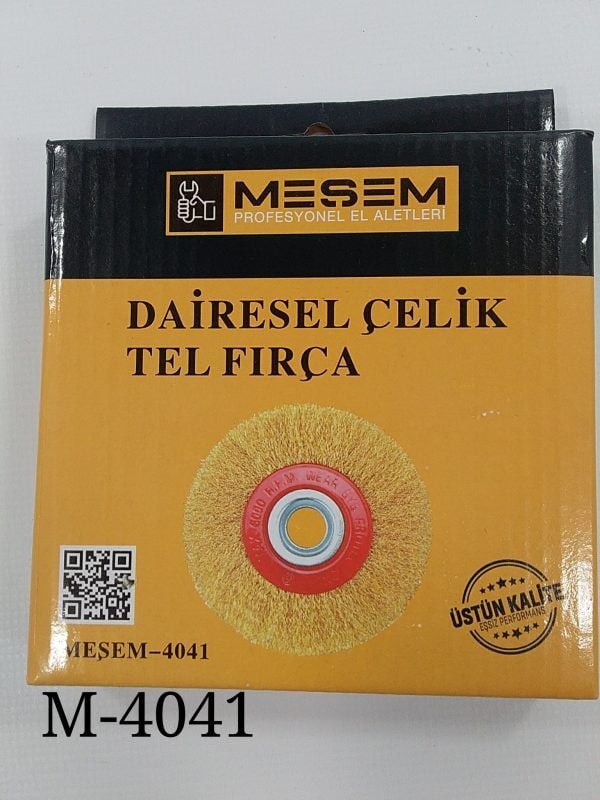 M-4041   Meşem Dairesel Çelik Tel Fırça
