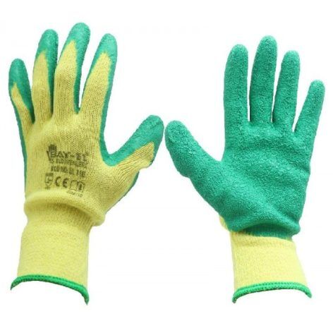 El180   Bay-El Latex Eldiven 1/2 10 Sarı Yeşil