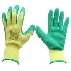 El180   Bay-El Latex Eldiven 1/2 10 Sarı Yeşil