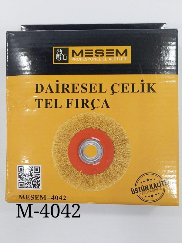 M-4042   Meşem Dairesel Çelik Tel Fırça