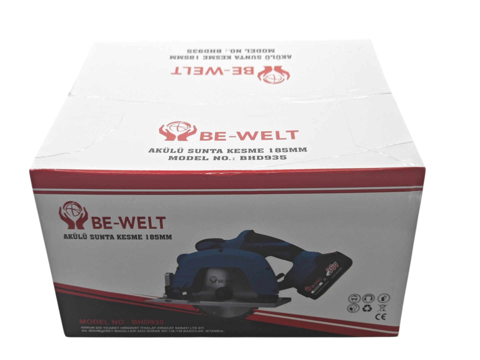 BHD935   Be-Welt 36V Şarlı Sunta Kesme 185mm