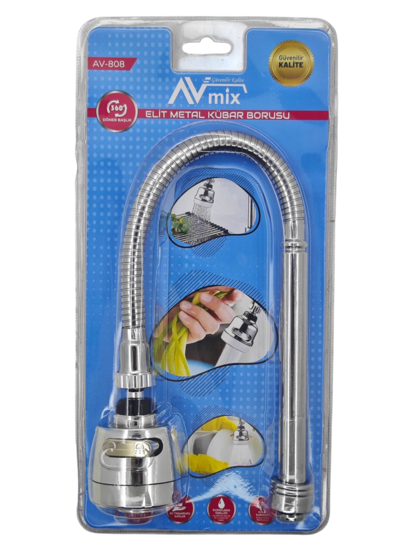 AV-808   Avmix Krom Batarya Kubar Borusu - Perlatörlü