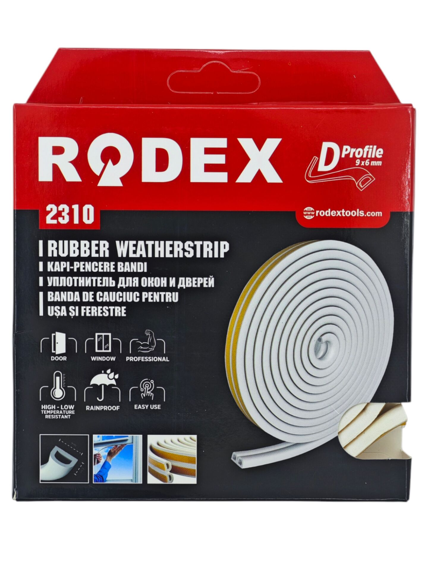 BNP11   Rodex 2310 Kapı Pencere Bandı 9*6mm - Beyaz