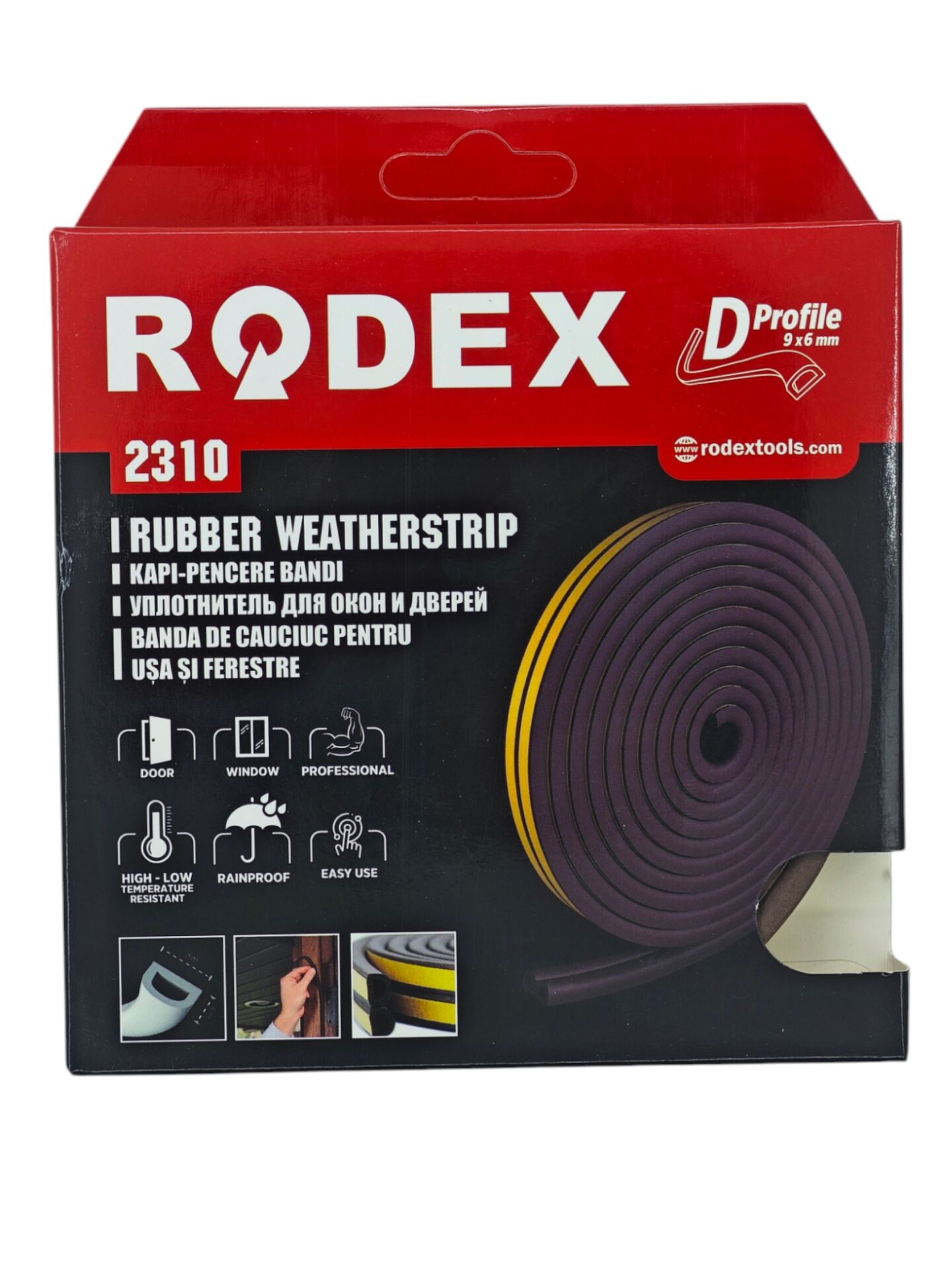BNP12   Rodex 2310 Kapı Pencere Bandı 9*6mm - Kahverengi