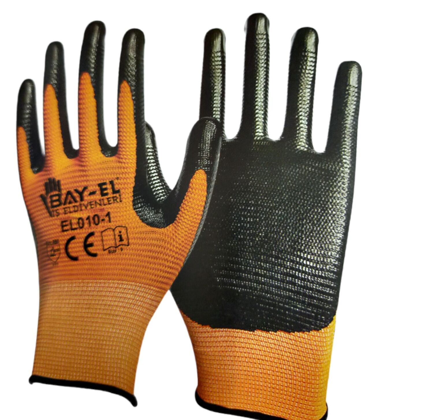 EL100   Bay-El Zebra Eldiven 1/2 10'' - Turuncu/Siyah