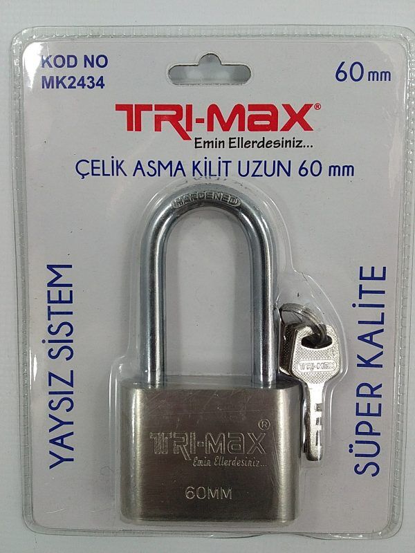 Mk2434   Trı-Max Çelik Asma Kilit 60Mm