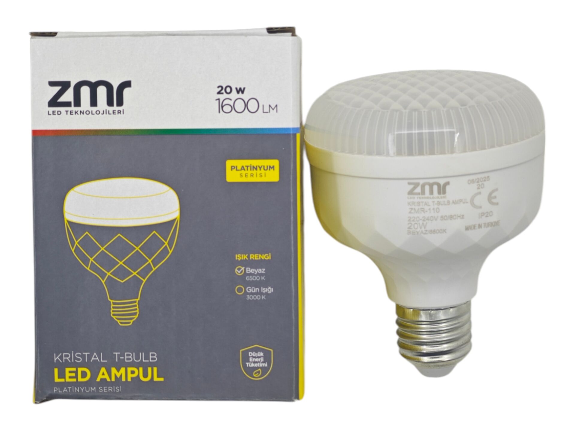 ZMR-110/B   ZMR E27-20W Kristal T-Bulb Led Ampul