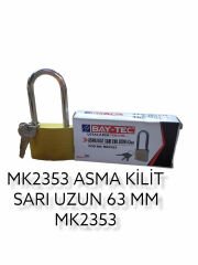Mk2353   Bay-Tec Uzun Sarı Asma Kilit 63Mm - Eko