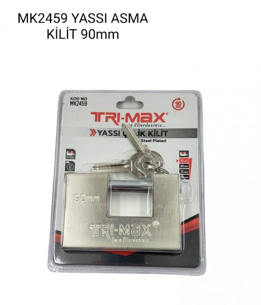 Mk2459   Trı-Max Yassı Çelik Kilit 90Mm