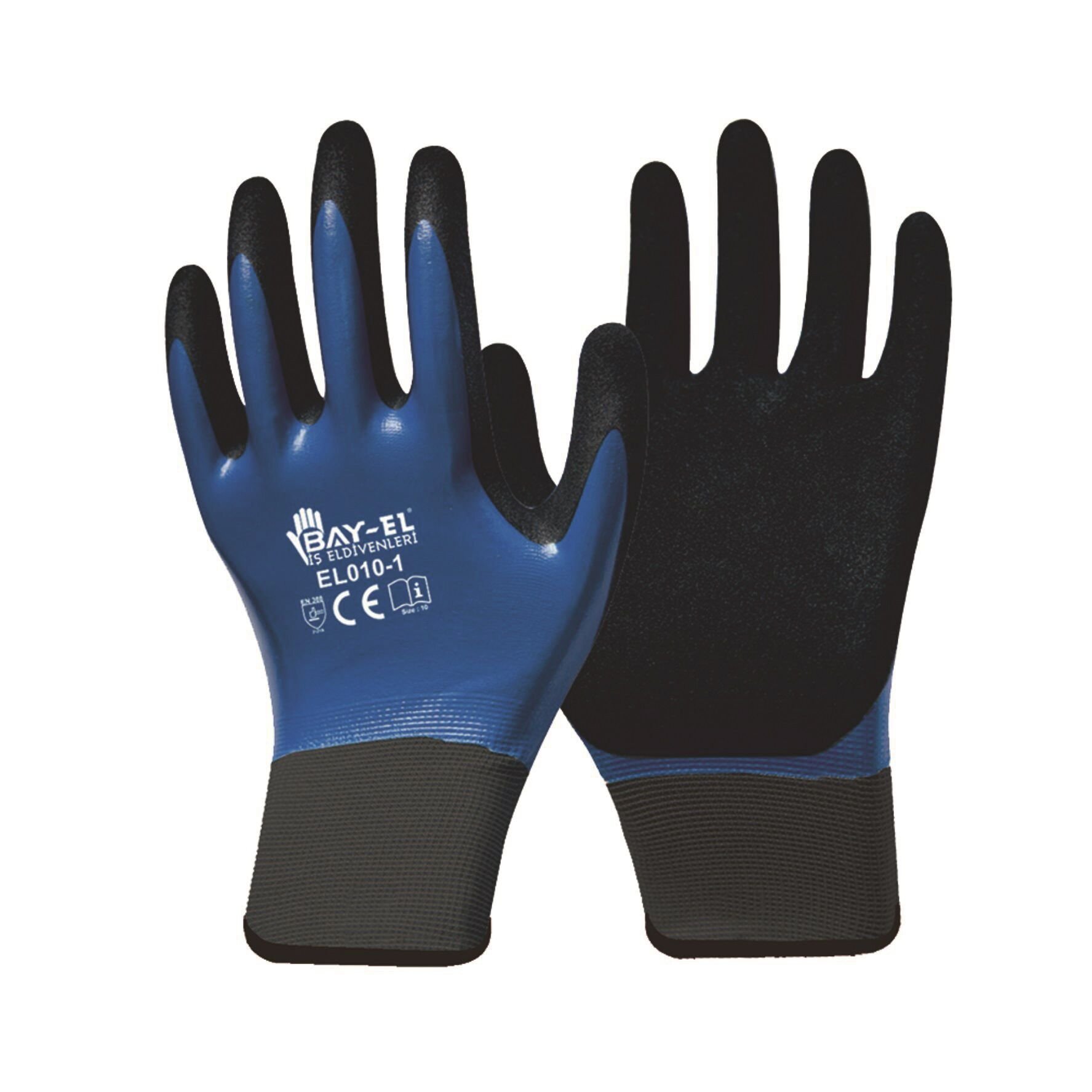 El070   Bay-El Orjinal Latex Eldiven Full 9 (Mavi)