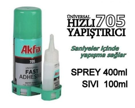 GA065   Akfix 705 Hızlı Yapıştırıcı 400ml+100gr