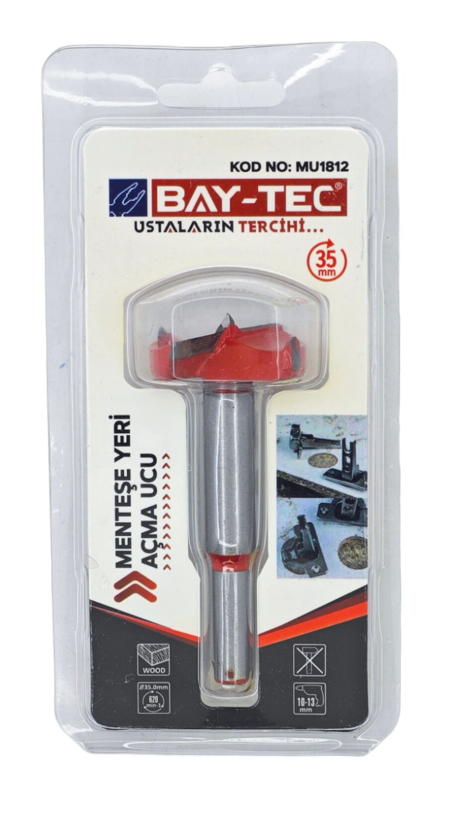 MU1812   Bay-Tec Menteşe Yeri Açma Ucu 35mm