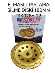 Mk0286-22   Bay-Tec Elmaslı Taşlama Silme Diski 180Mm