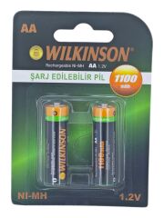 NI-MH   Wilkinson AA 1.2V 1100mAh Şarjlı Kalem Pil 2li