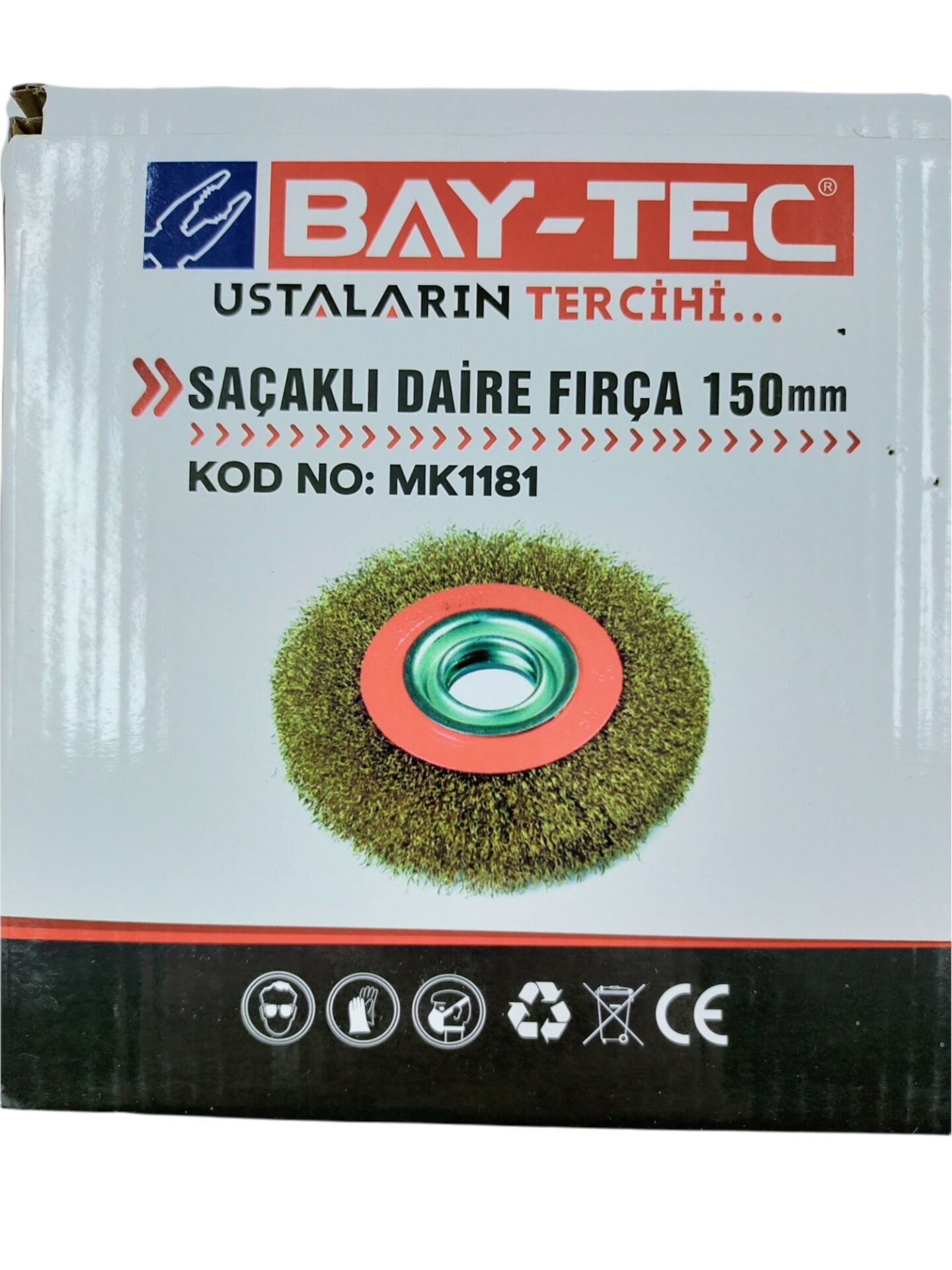 Mk1181   Bay-Tec Saçaklı Daire Fırça 150Mm