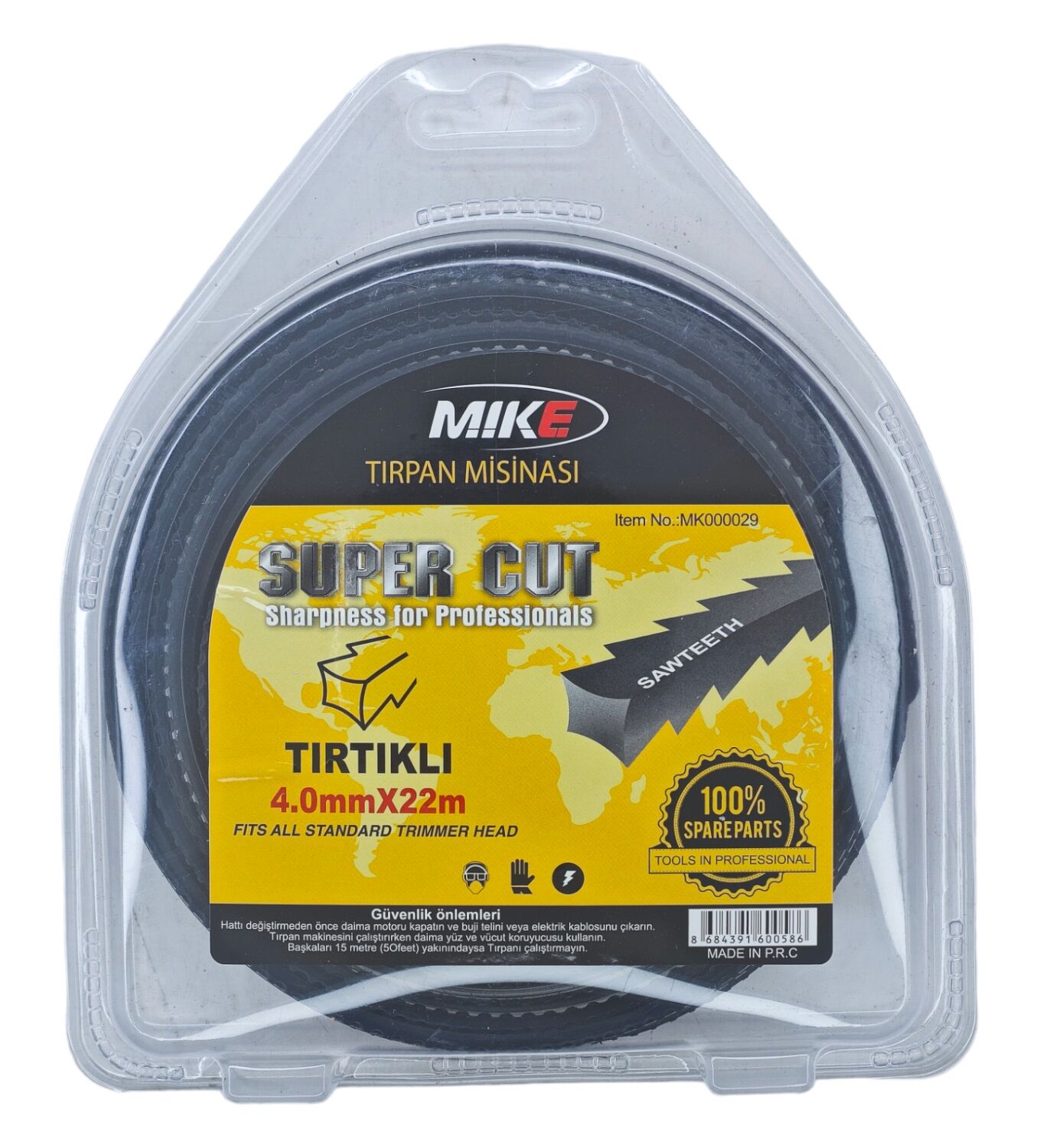 Mk000029   Mıke Tırpan Ot Misinası 4.0Mm*22M - Tırtıllı