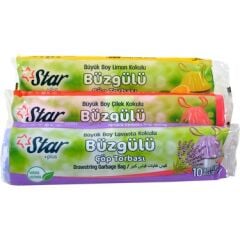 503   Star Büzgülü Çöp Torbası 55*60cm - Lavanta
