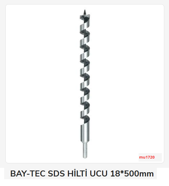 Mu1720   Bay-Tec Sds Hilti Ucu 18*500Mm (Ahşap)