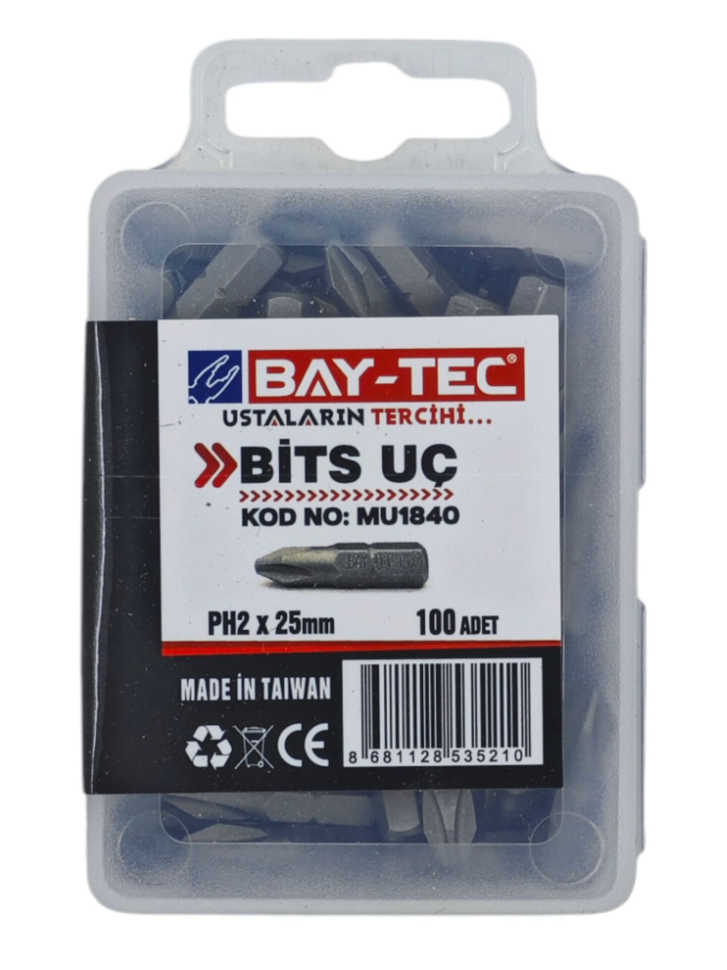 MU1840   Bay-Tec Yıldız Bits Uç PH2*25mm