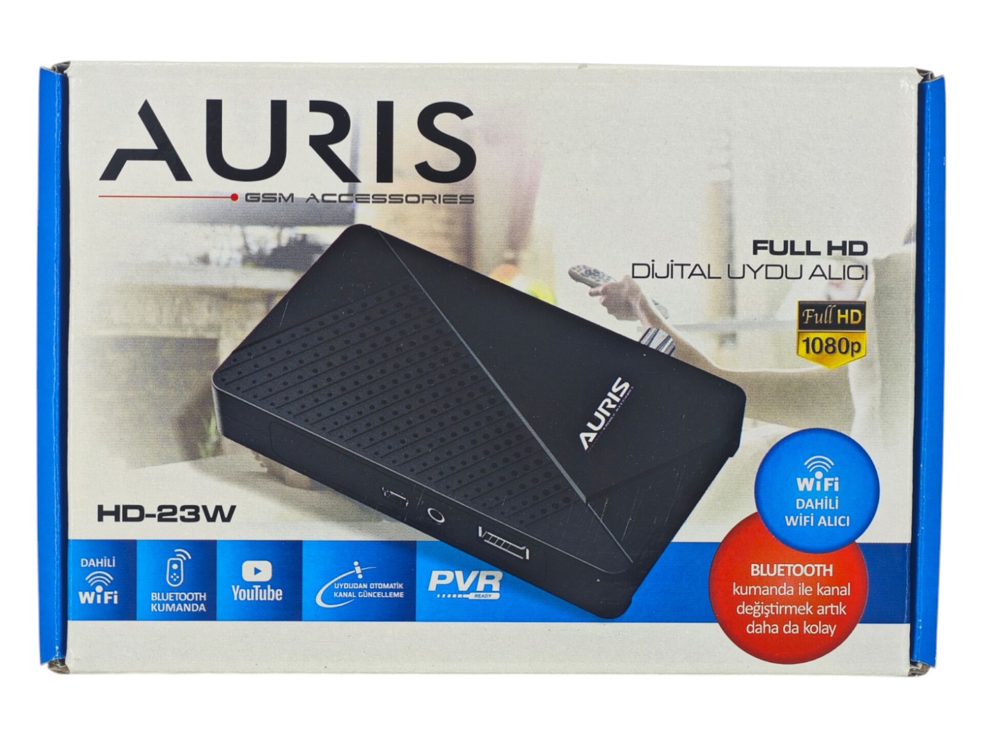 AU-HD23W   Aurıs Full Hd Dijital Uydu Alıcı - Dahili WiFi Alıcı