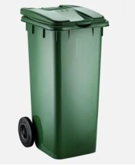 CK 3002   Tekerli Çöp Konteyneri 120lt - Yeşil