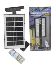 PS-210   Q-Max 70W Led Solar Şarjlı Duvar Lambası - Kumandalı