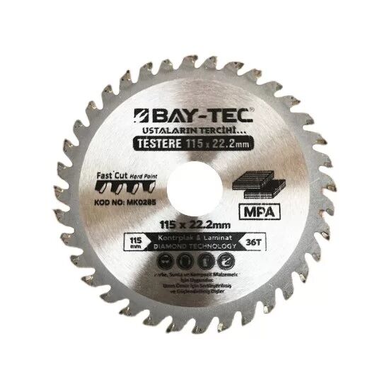 Mk0285   Bay-Tec Elmas Sunta Testere 36T 115mm