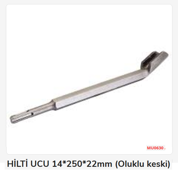 Mu0630   Bay-Tec Sds Hilti Ucu 14*250*22Mm (Oluklu Keski)