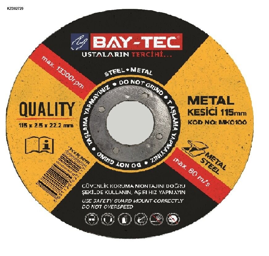 MK0100   Bay-Tec Metal Kesici 115*2,5*22mm