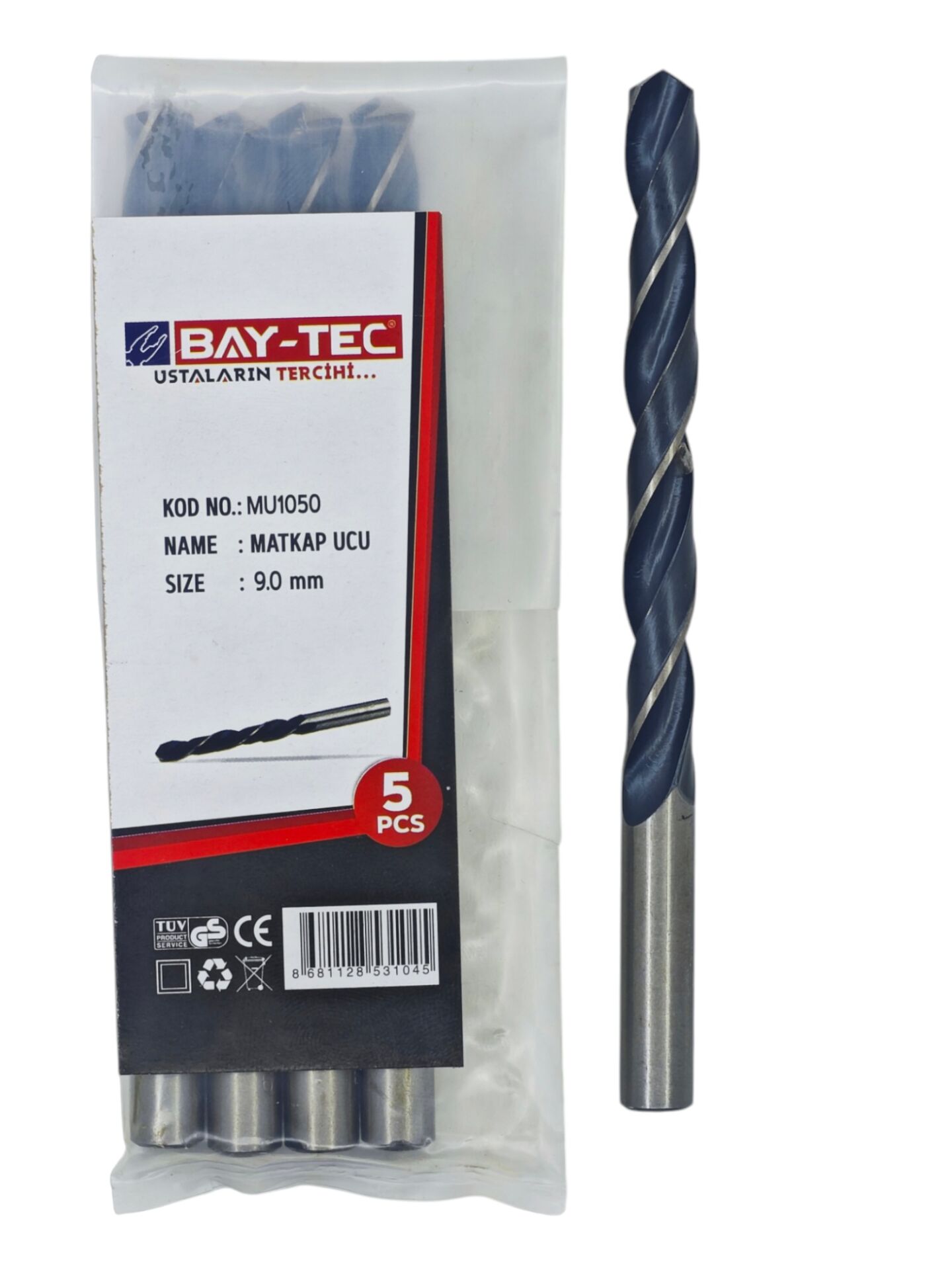 MU1050   Bay-Tec Hss Matkap Ucu 9.0mm (Siyah-Beyaz)