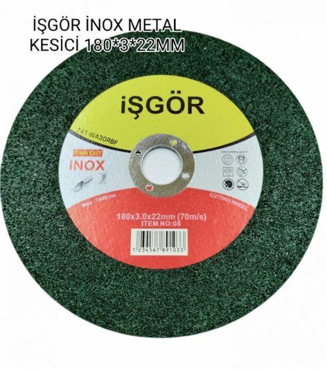 08   İşgör İnox Metal Kesici 180*3*22Mm
