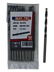 MU0910   Bay-Tec Hss Matkap Ucu 2.5mm (Siyah-Beyaz)