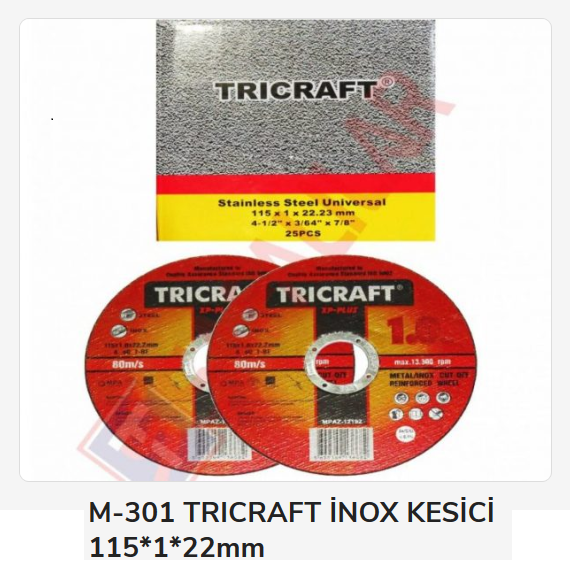 M-3301   Trıcraft İnox Kesici 115*1*22Mm