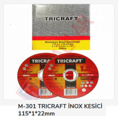 M-3301   Trıcraft İnox Kesici 115*1*22Mm