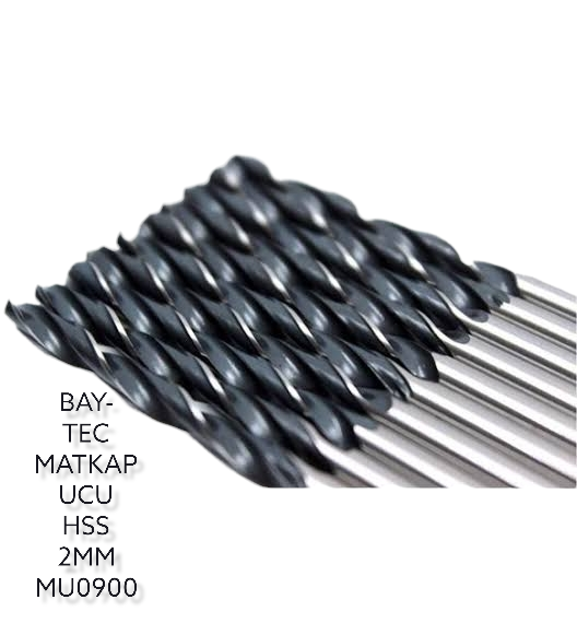 MU0900   Bay-Tec Hss Matkap Ucu 2.0mm (Siyah-Beyaz)