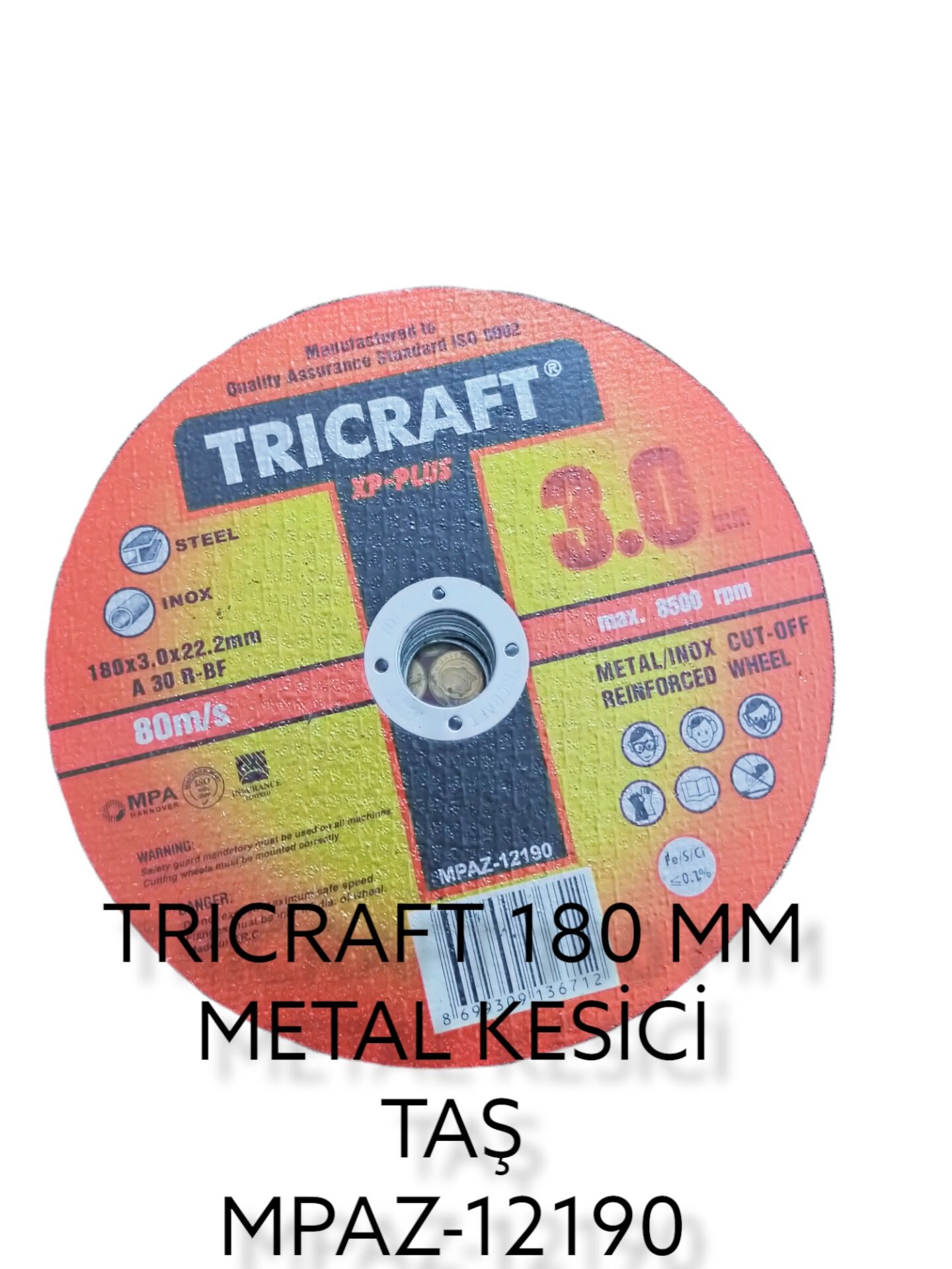 M-3303   Trıcraft İnox Kesici 180*3*22Mm