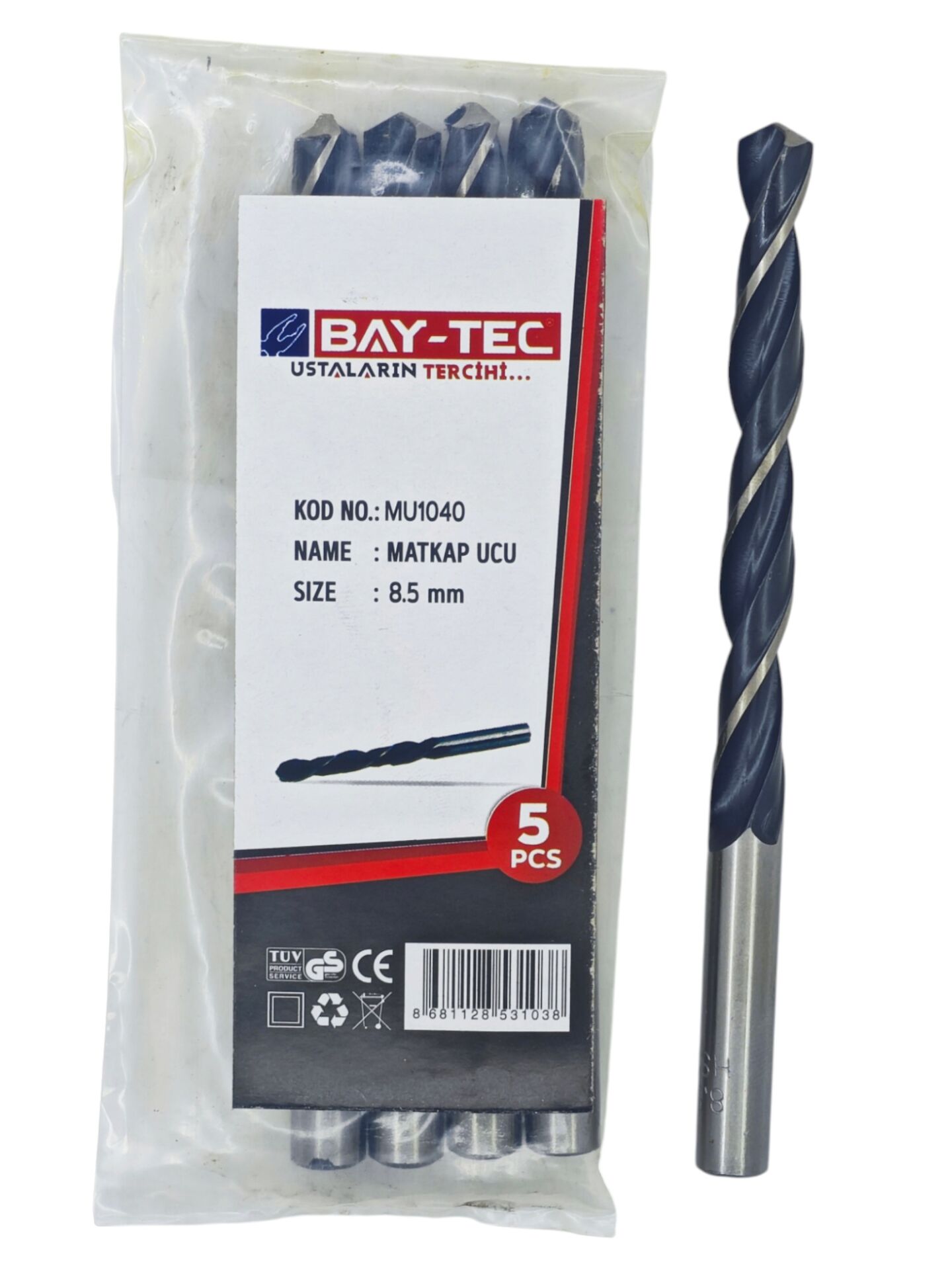 MU1040   Bay-Tec Hss Matkap Ucu 8.5mm (Siyah-Beyaz)