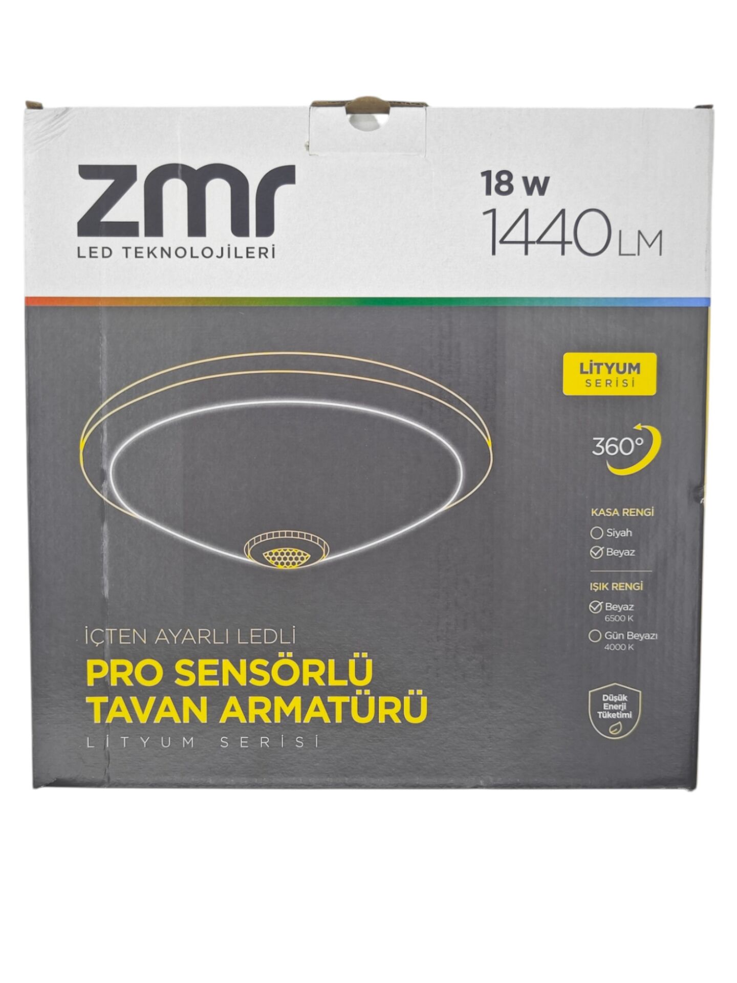 ZMR-502/P   ZMR 18W Sensörlü Tavan Armatürü