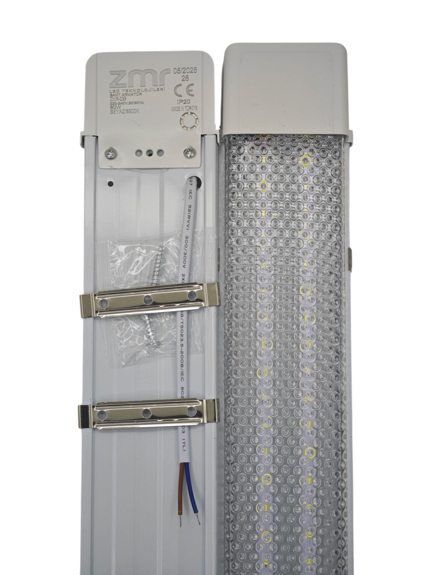 ZMR-232  ZMR 60W Led Kristal Bant Armatür 120cm 2li - Beyaz