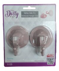 Y-123   Dolly Kilitli Askı Vantuz 2Li