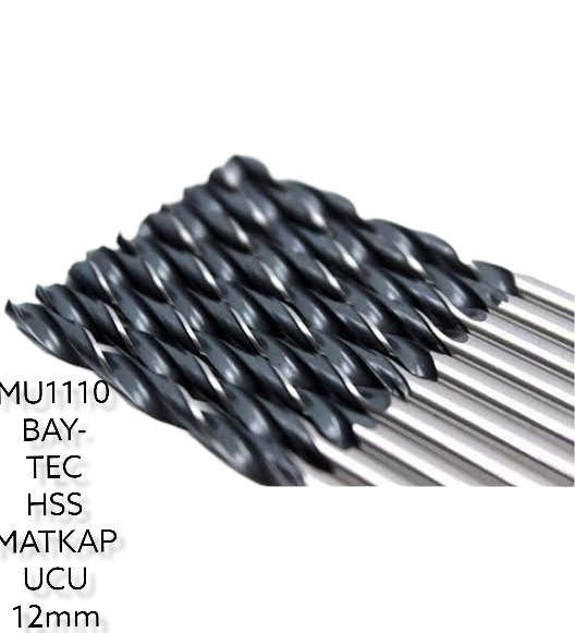 MU1110   Bay-Tec Hss Matkap Ucu 12mm (Siyah-Beyaz)